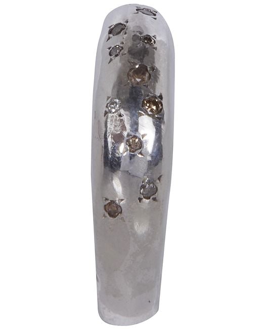 Rosa Maria Gray "Friat Dia Co" 3 Ring With Setting Sterling And Cogn