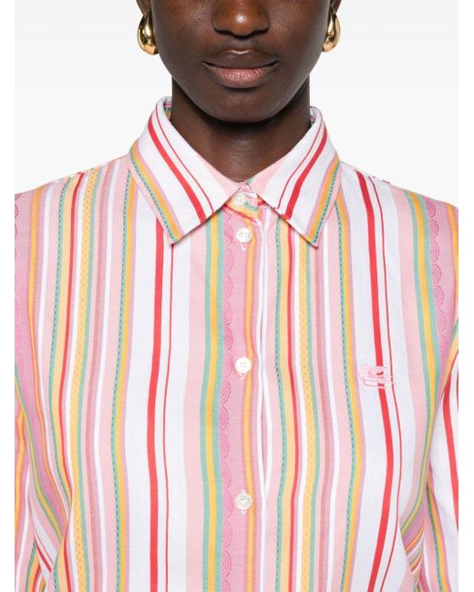 Etro Pink Striped Shirt