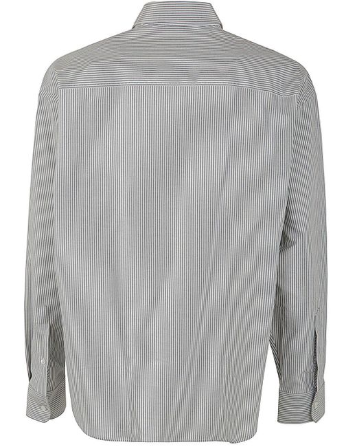 AMI Gray Boxy Fit Shirt for men