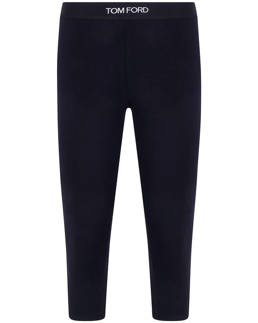 Tom Ford Blue Pants Modal Yoga Trousers