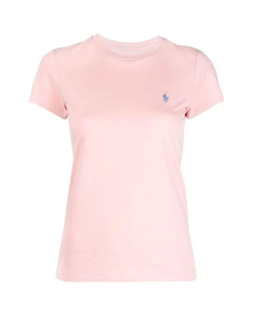 Polo Ralph Lauren Pink Light Cotton T-Shirt