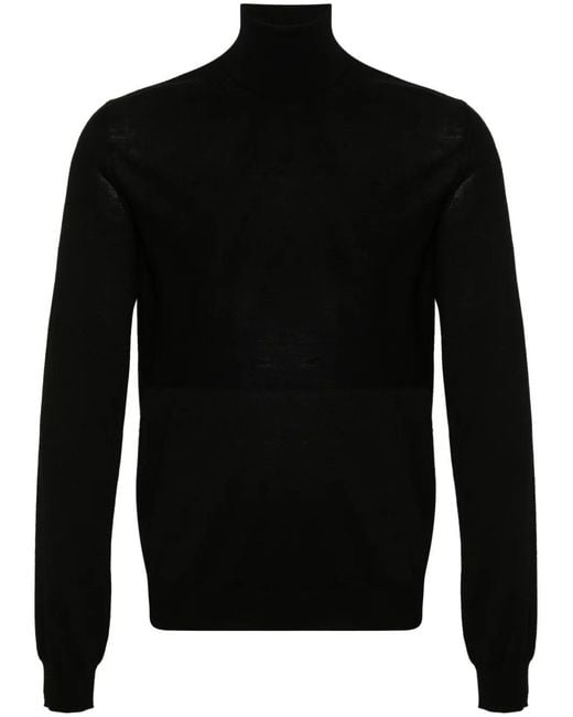 Jil Sander Black Jumper Turtle Neck Long Sleeves for men