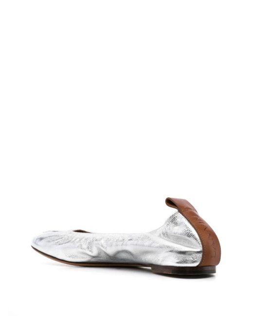 Lanvin White Flat Shoes
