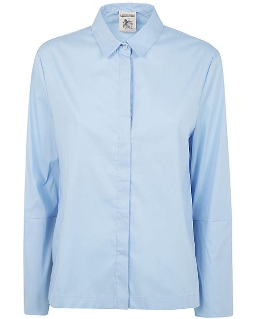 Semicouture Blue Cleonide Shirt