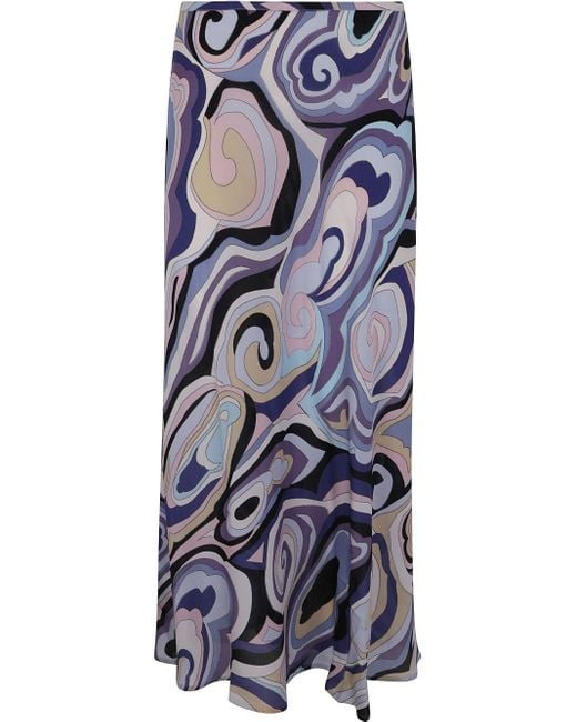 Rixo Purple Kelly Long Skirt