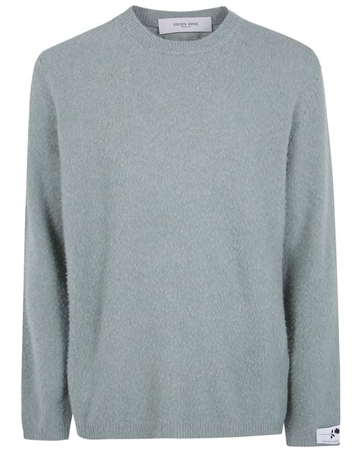 Golden Goose Deluxe Brand Gray Sweater Regular Crew Neck "Journey M's" for men