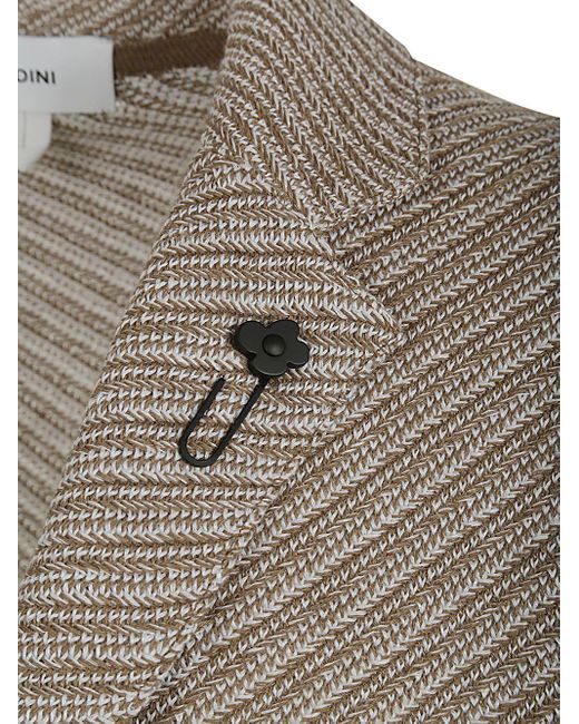 Lardini Brown Knitted Jacket for men