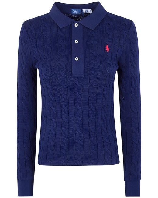 Polo Ralph Lauren Blue Long Sleeves Polo Shirt
