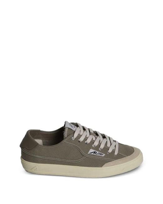 AUTRY WINDSCAPE Green Windscape Low Canvas Suede Sneakers for men