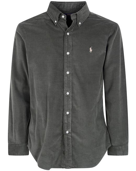 Polo Ralph Lauren Black Shirt Long Sleeve "Sport" for men