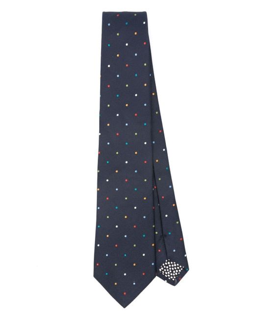 Paul Smith Blue Tie Multicolour Spot Accessories for men