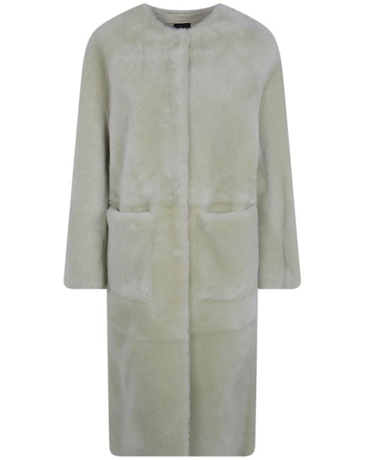 Blancha Gray Jacket Merino Shearling Coat
