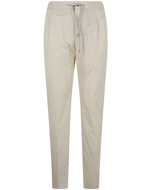 PT01 White Soft Popeline Regular Trousers for men