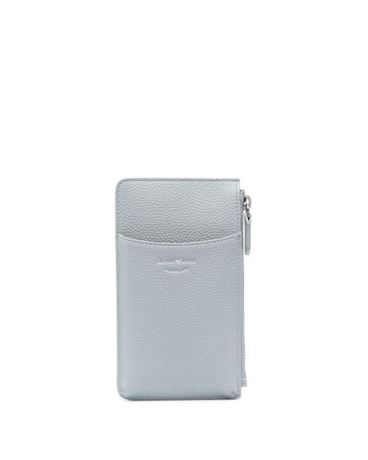 Emporio Armani White Zipped Phone Case