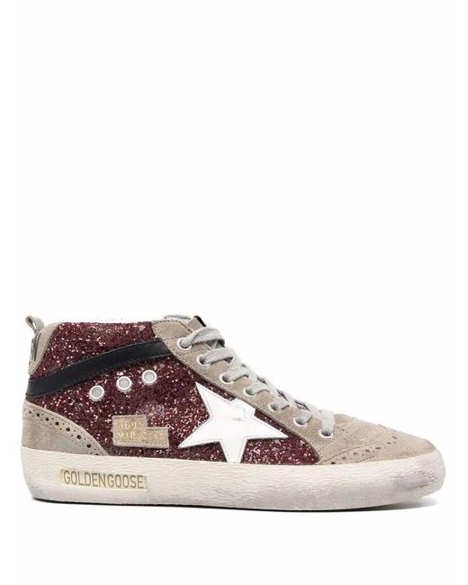 Golden Goose Deluxe Brand Pink Trainers Glitter Upper "Mid Star"