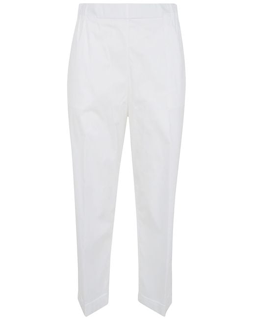 Liviana Conti White Trousers Barrel Leg "Claude"