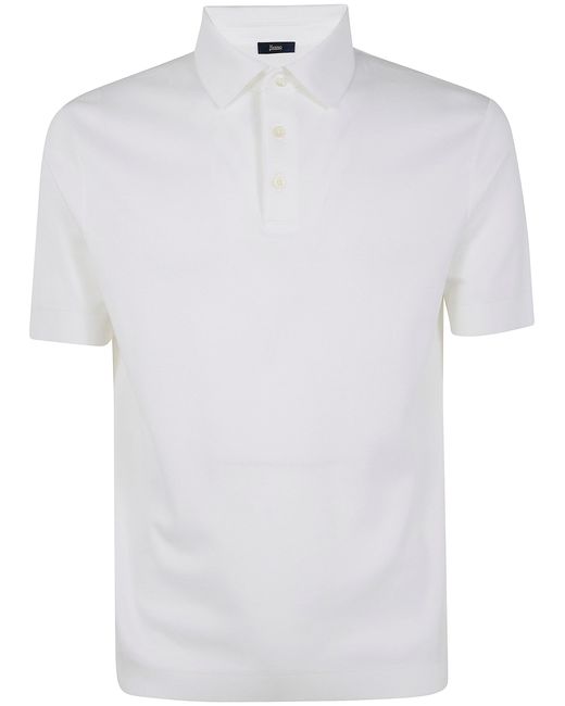 Herno White Short Sleeves Polo Shirt for men