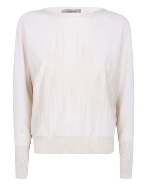 D.exterior White D. Exterior Chevron Lux Long Sleeves Kimono