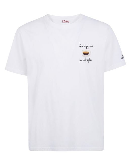 Mc2 Saint Barth White "Portofino Correggimi Sbaglio" T-Shirt for men