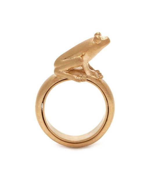 J.W. Anderson Metallic Frog Brushed Ring
