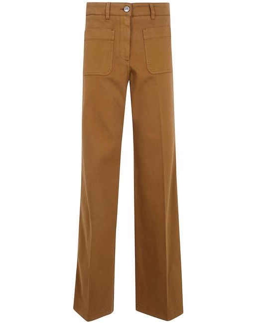 Etro Brown Pants Wide Leg Trousers