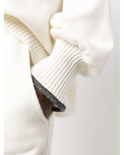 Brunello Cucinelli White Cashmere Sweater