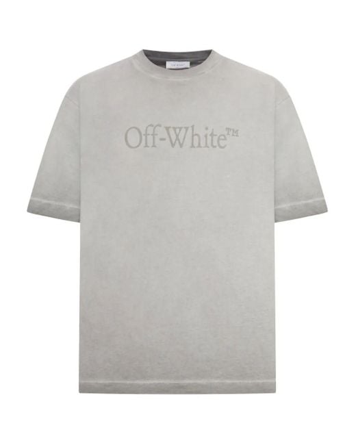 Off-White c/o Virgil Abloh Gray "Laundry Skate" Short Sleeves Tee