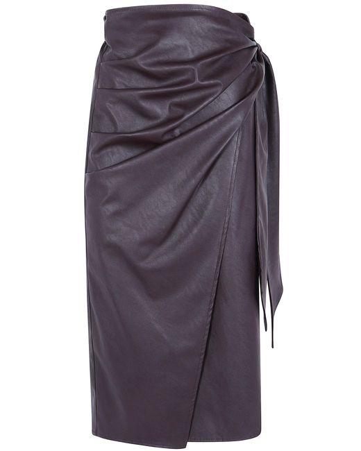 Elisabetta Franchi Purple Skirt Wrap Around "Go21866E2 Ev9 Dark Chocolate"