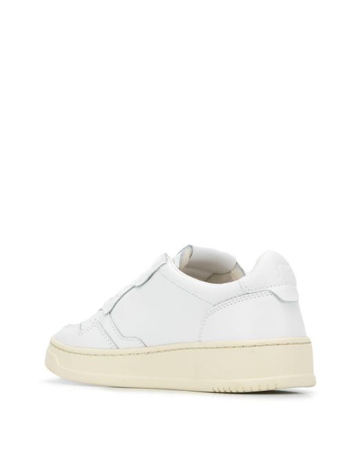 Autry White Medalist Low Sneakers In Leather