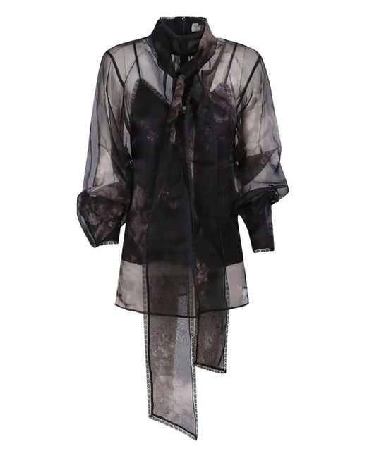 Zimmermann Black "Hypnotic" Pussybow Blouse