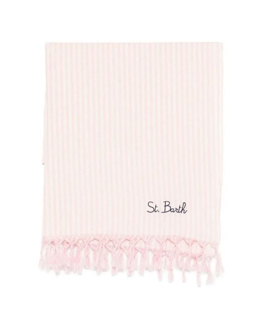 Mc2 Saint Barth Pink "Foutas Light" Stripes Sea Towel