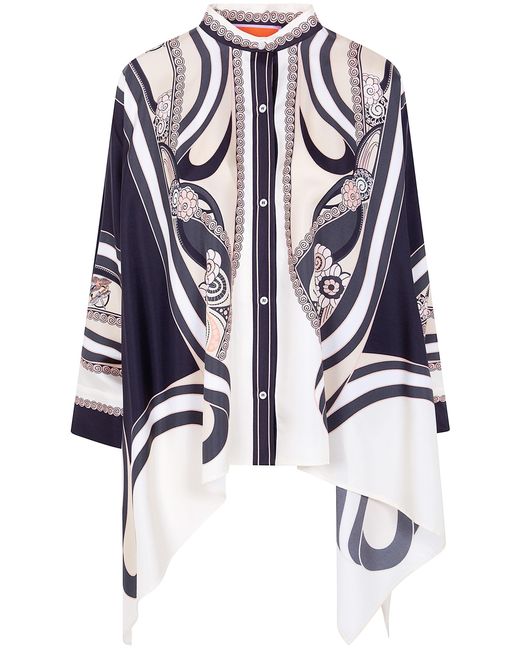 LaDoubleJ Blue "Placée" Foulard Shirt