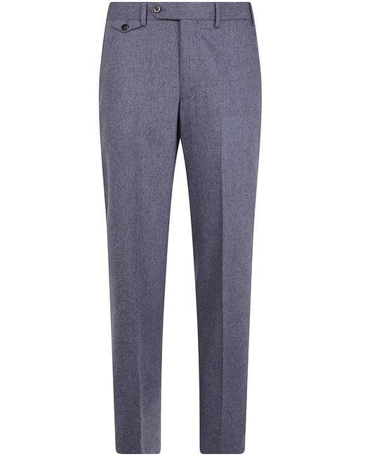 PT01 Blue Pants Wool Blend "Costruzione" for men