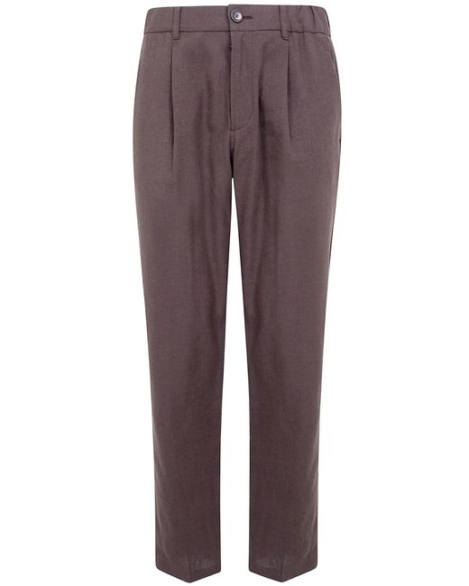 Herno Purple Classic Trousers for men