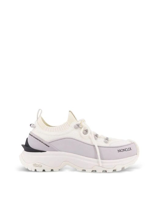 Moncler White 'Trailgrip Lite3' Low Top Sneakers