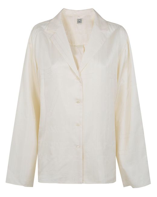 Totême White Shirt Button-Up "Monogram"
