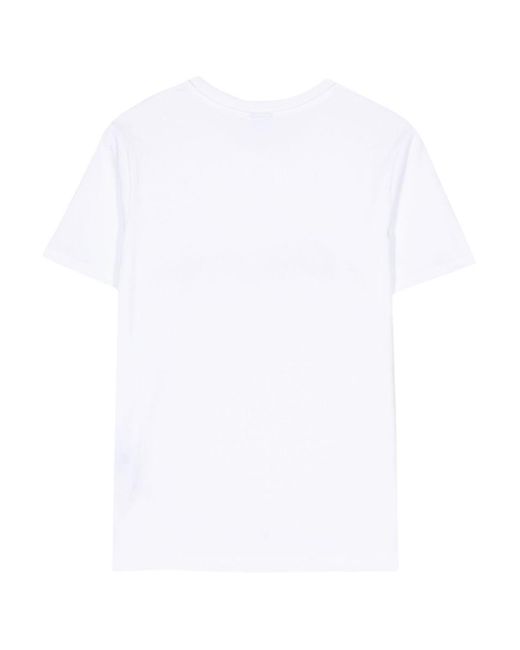 PS by Paul Smith White Logo-print Cotton T-shirt