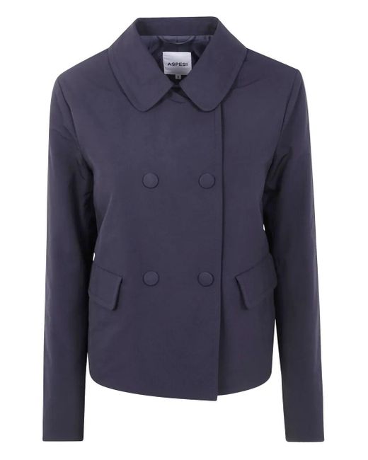 Aspesi Blue Aranciata Double Breasted Jacket