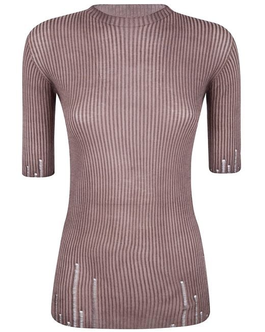 Uma Wang Purple Short Sleeve Top