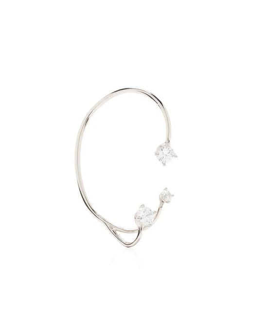 "Three Point" Ear Cuff di Panconesi in White