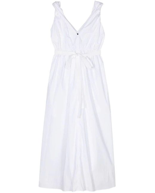 Sofie D'Hoore White Sleeveless Dress With Elastic Waist