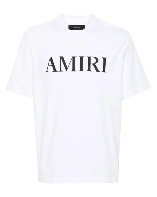 Amiri White T-Shirt Stampa Logo "Core Logo" for men