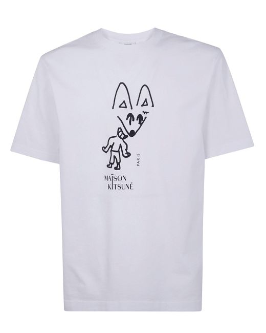 Maison Kitsuné Blue Party Fox Comfort Tee-Shirt
