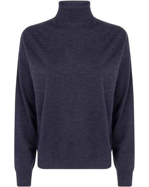 Drumohr Blue Sweater Turtle Neck "L1D105R 680 Charcoal"