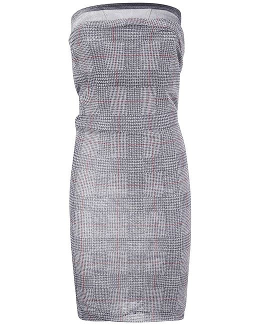 Jean Paul Gaultier Gray Mesh Skirt Double Layer Printed 'Body Shadow' And