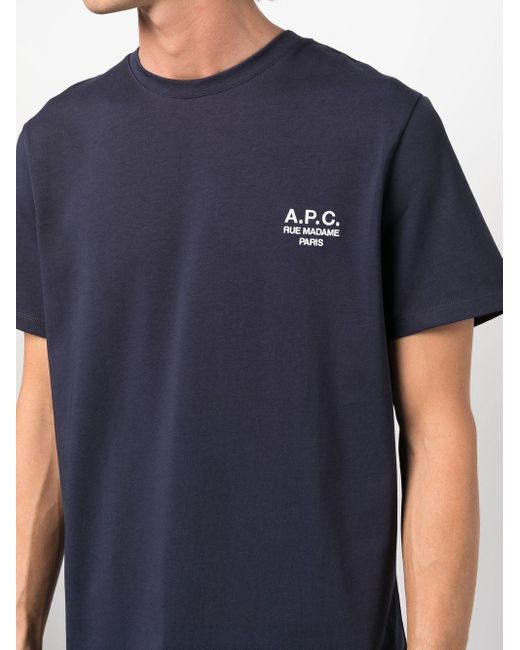 A.P.C. Blue Raymond T-shirt for men