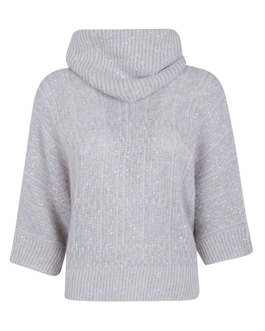 D.exterior Gray D. Exterior Sweater Cowl Neck "Galles"
