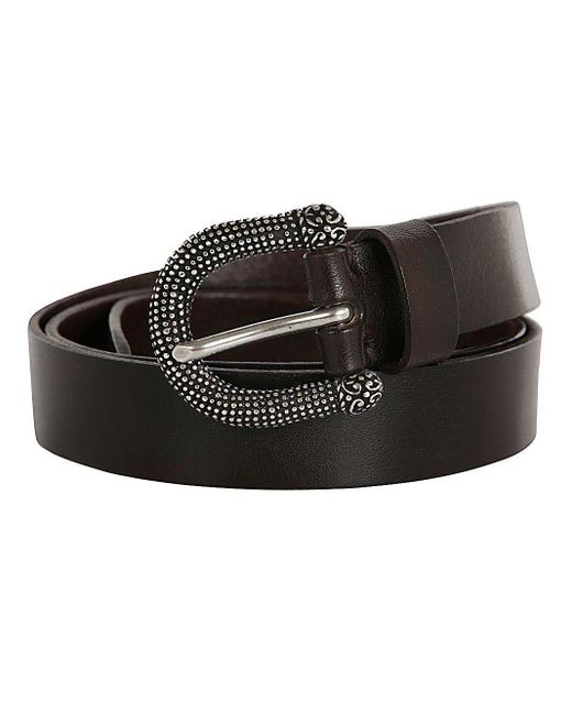 P.A.R.O.S.H. Black Small Buckle Belt