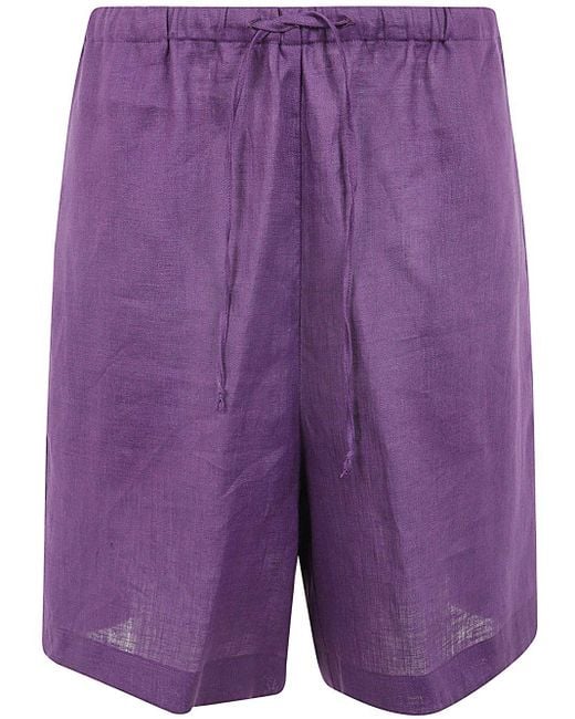 Liviana Conti Purple Coulisse Shorts