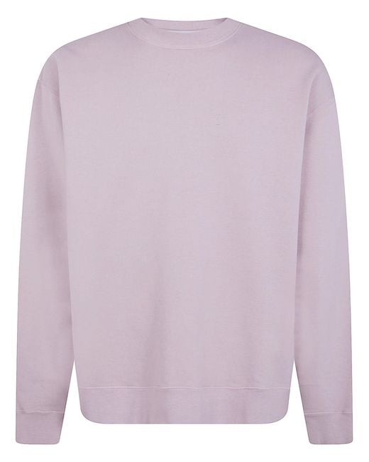 Golden Goose Deluxe Brand Purple Boxi Sweatshirt Cotton Fleece Logo Patch for men